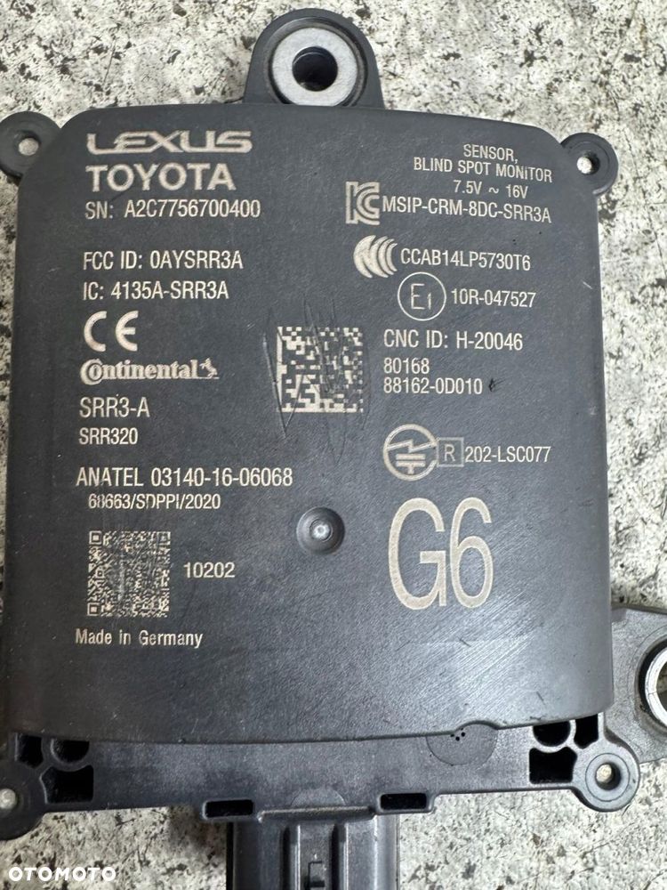 radar czujnik sensor martwego pola toyota yaris cross kross 88162-0d010 - 2
