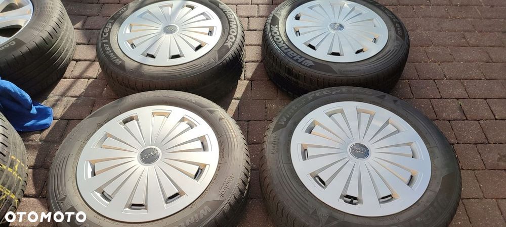 Felgi aluminiowe  Kołpaki Oryg Audi A4 B8 B9 16cali 5x112 Et35 Ø66,5mm Bdb - 1