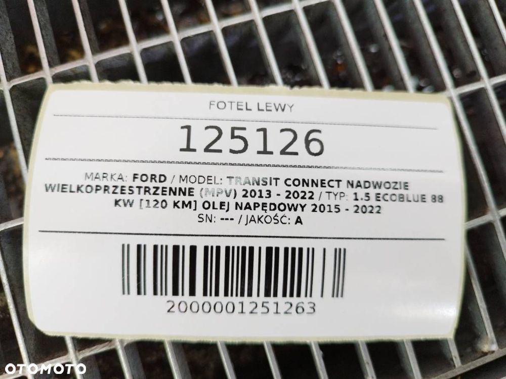 FOTEL LEWY PRZÓD KIEROWCY LIFT FORD TRANSIT CONNECT MK2 II EUROPA - 10