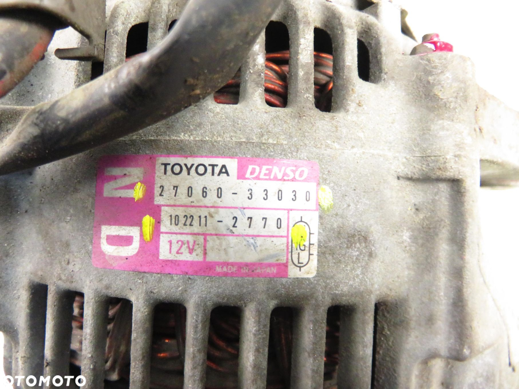 ALTERNATOR TOYOTA YARIS I 1.4 D-4D 2706033030 1022112770 - 2