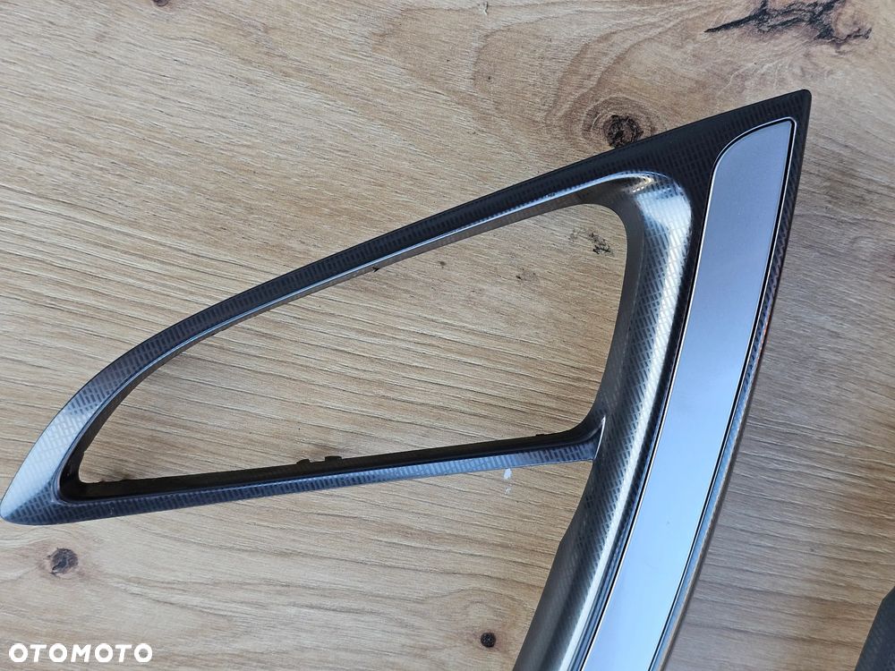 DEKORY DRZWI LISTWY RĄCZKI LEWY PRAWY PRZÓD OPEL ASTRA J SREBRO CARBON - 2