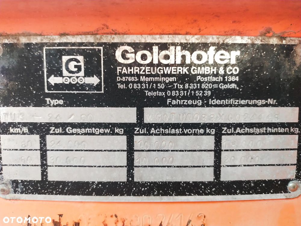 Goldhofer Przyczepa niskopodwoziowa 3 OSIE Najazdy Gruba solidna rama - 13