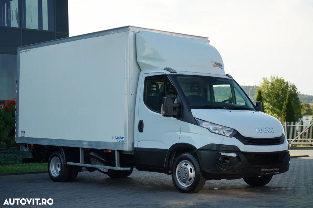 Iveco 35-160 / CONTAINER - 4,3 M / platformă elevatoare SORENSEN - 750 KG / MANUALĂ / IMPORTATĂ / EURO 6 - 2