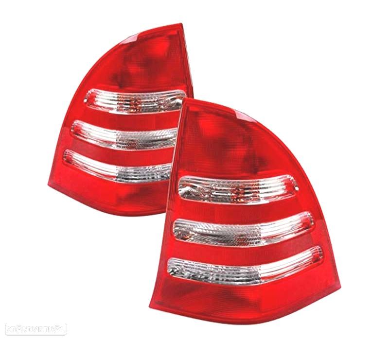 FAROLINS MERCEDES CLASSE C W203 ESTATE 00-07 BRANCO VERMELHO - 2