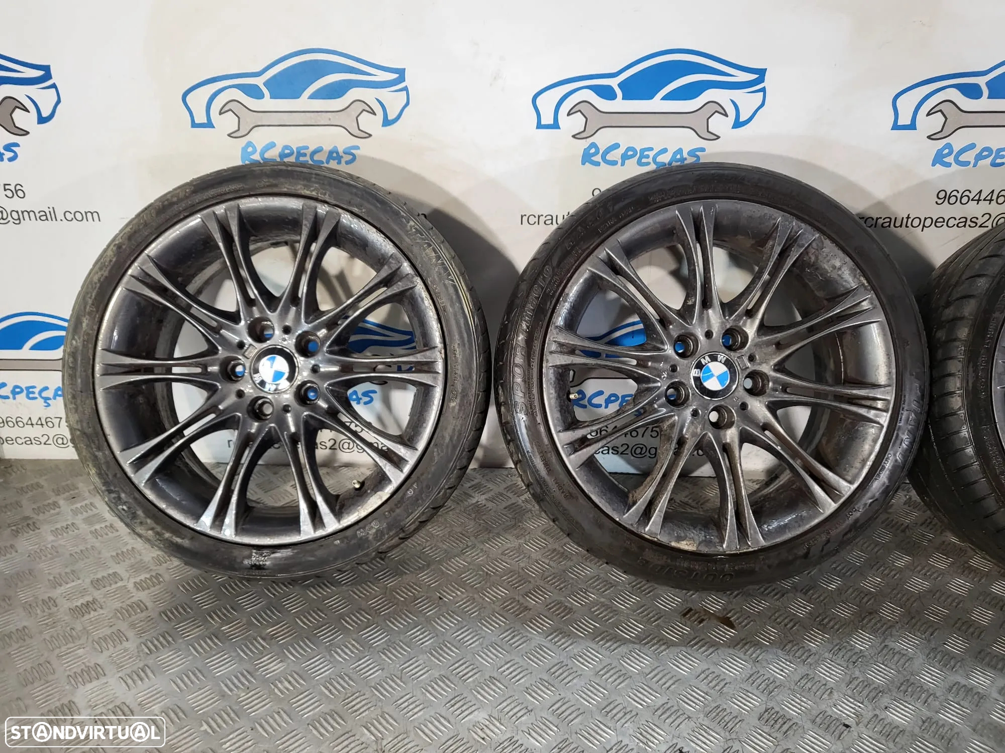 .Conjunto Jantes 18 Originais Pack M Style 135 BMW Serie 3 E46 8J 8.5J ET47 ET50 5x120 7896490 7896470 - 6