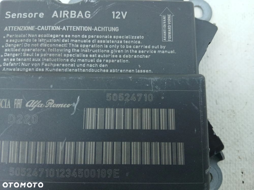 Sensor Centralka moduł air bag poduszek powietrznych Alfa Romeo Mito 50524710 - 2