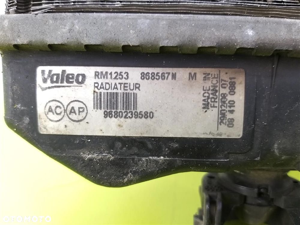 Chłodnica wody Citroen C3 I 2002-2009 1.4 B 75 KM VALEO 9680239580 - 3