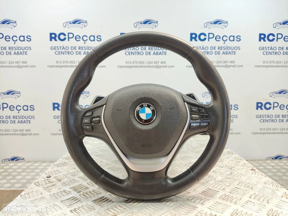 Volante completo em pele original BMW Serie 1 F20 F21 Patilhas Multifunções - 8