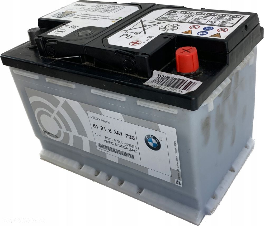 AKUMULATOR BMW 70 Ah 570A 12V ORYGINAŁ 6818076 - 2
