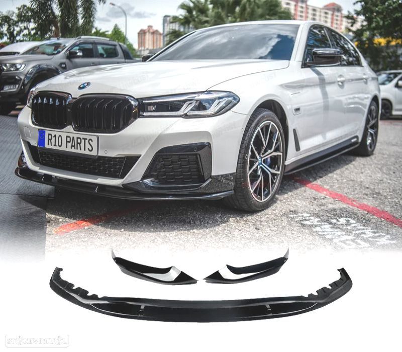SPOILER DIANTEIRO BMW G30 21-23 LOOK M PERFORMANCE PRETO BRILHANTE - 1