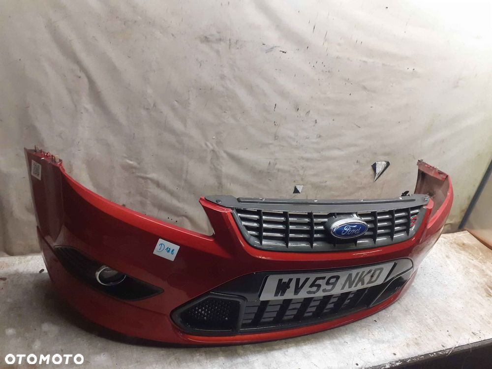 ^ ZDERZAK PRZÓD PRZEDNI FORD FOCUS MK.2 2 II LIFT FL ST LINE RS N7 BORDO BORDOWY HALOGENY - 3