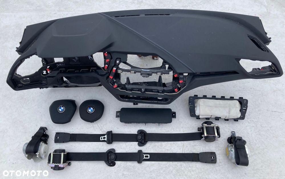 BMW 1 F40 F44 M DESKA KONSOLA KOKPIT PULPIT PÓŁKA PARAPET PODUSZKI AIRBAG PASY PAS KURTYNA KURTYNY FOTELA - 7