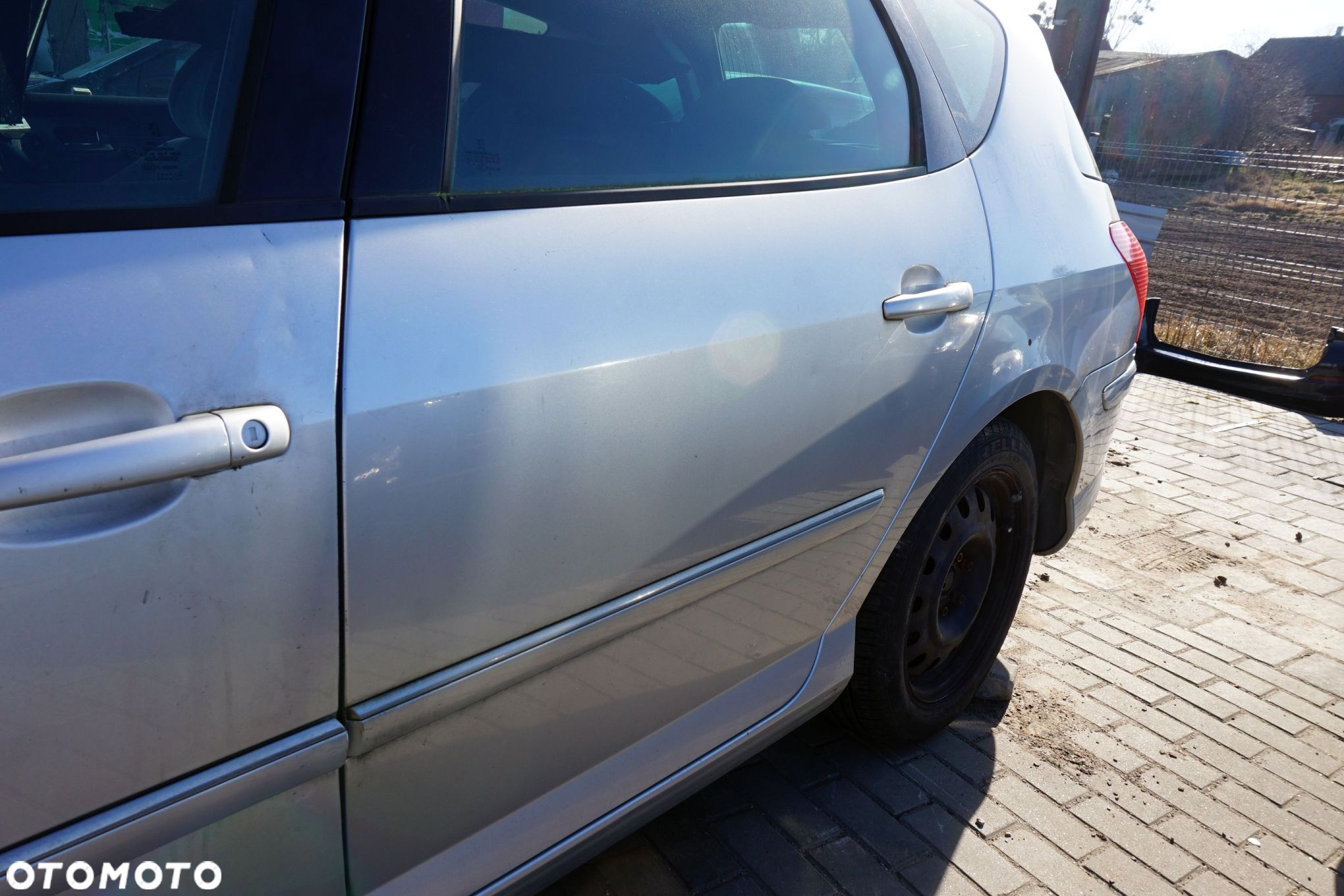 DRZWI TYLNE LEWE 407 SW KOMBI EZRC  SREBRNY PEUGEOT 2004-2007 - 2