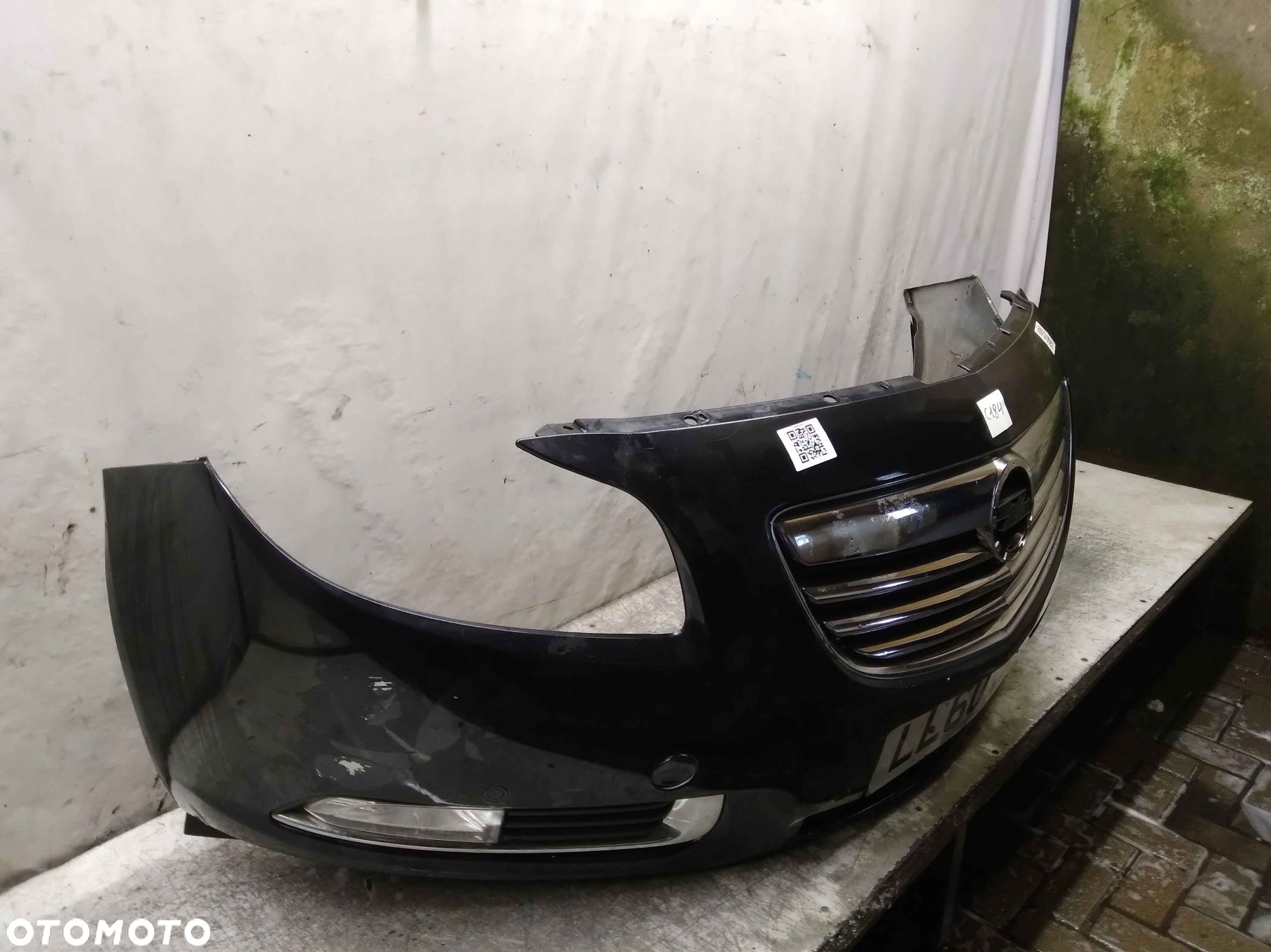 ^ ZDERZAK PRZÓD PRZEDNI DO OPEL INSIGNIA A Z22C CZARNY HALOGENY - 4