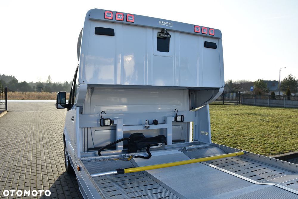 Mercedes-Benz SPRINTER 2022 / ZABUDOWA KEGGER LOW RACE + / AUTOLAWETA / HAK / 3.0 V6 AUTOMAT / DUŻY MBUX / KAMERA COFANIA / SYPIALKA SPOJKAR / PODUSZKI TYŁ / UNIKAT / STAN FABRYCZNIE NOWY - 13