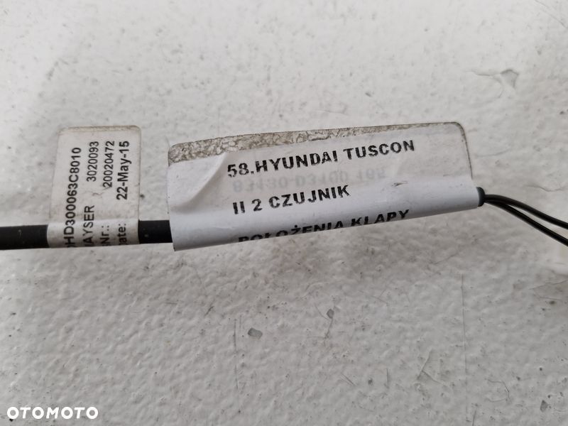 HYUNDAI TUCSON III 3 CZUJNIK POŁOŻENIA KLAPY BAGAŻNIKA LEWY TYŁ 83130-D3100 - 8