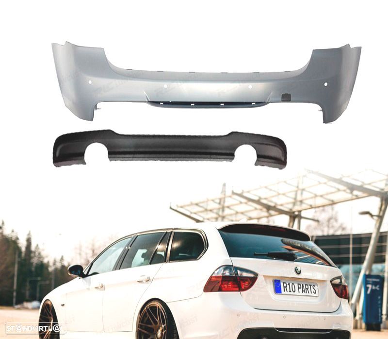KIT CARROÇARIA BMW E91 05-08 LOOK M3 PDC SRA - 4