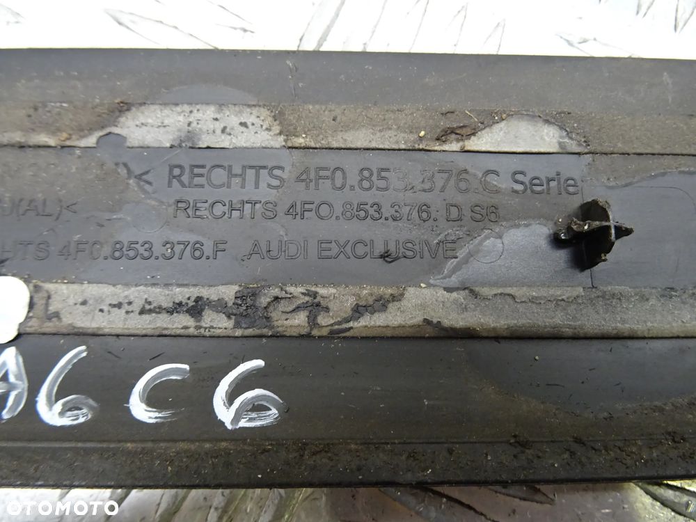 AUDI A6 C6 KOMBI 04-07 4.2 V8 LISTWA PROGOWA DRZWI PRAWA LEWA PRZÓD TYŁ 4F0853374E - 5