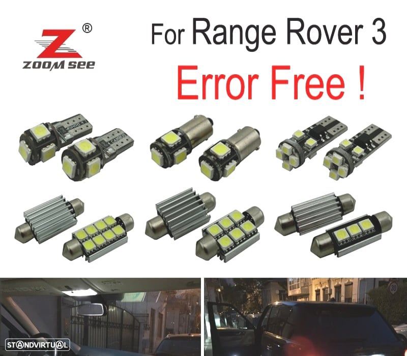 KIT COMPLETO 22 LAMPADAS LED INTERIOR LAND ROVER 3 06-12 - 1