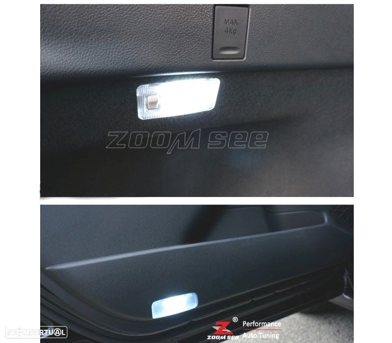 KIT COMPLETO DE 14 LÂMPADAS LED INTERIOR TOYOTA PRIUS ZVW50 ZVW51 ZVW55 16- - 3