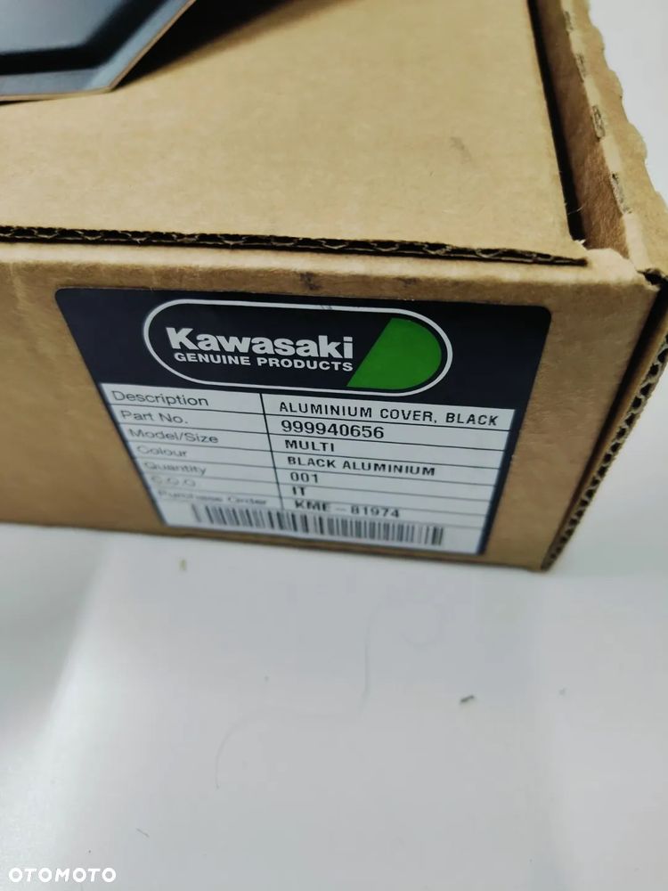 Aluminiowa płyta wykończeniowa kufra anodyzowana czarna Kawasaki - 2