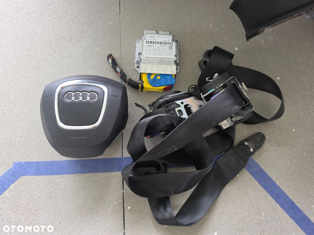 AUDI A6 C6 LIFT DESKA KONSOLA AIRBAG PASY CZARNA SOUL 4 RAMMIENNA KOMPLET - 2