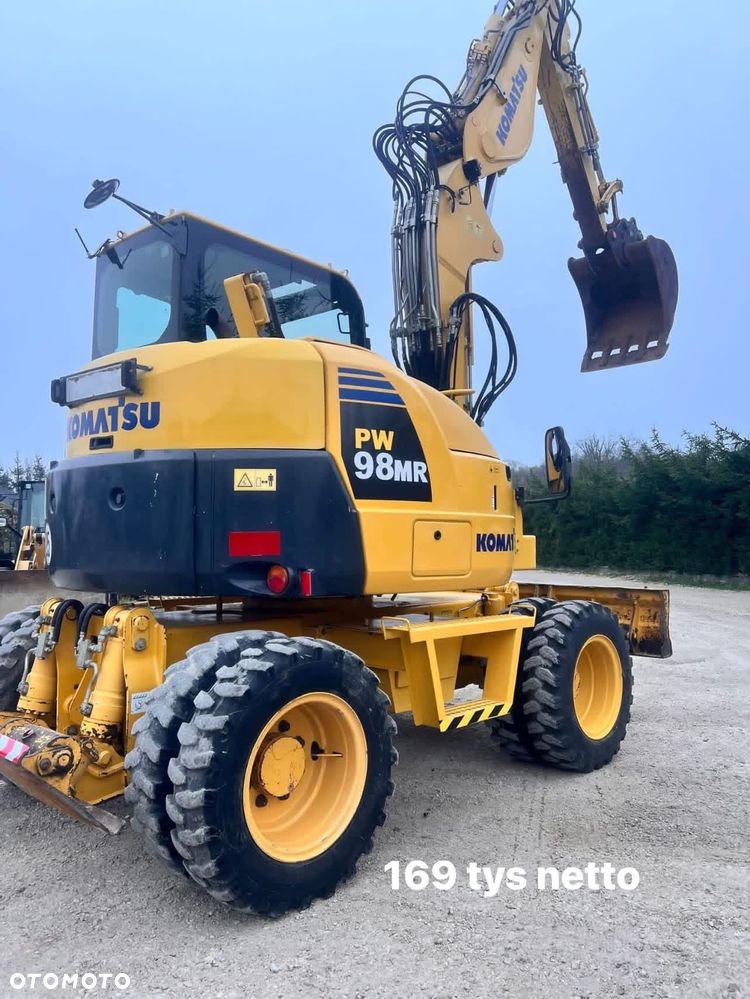 Komatsu Koparka kołowa KOMATU PW98MR-8 10ton 4x4x4 ośki skrętne Ramię 3x łamane BEZ DPF i ADBLUE 4 cyl dodatkowe wyjścia hydr Pług Podpory  2012 szybka zwinna Prosto z importu 1 właściciel Cat TEREX Liebherr Wacker Pw 98 Mr 8 11 - 10