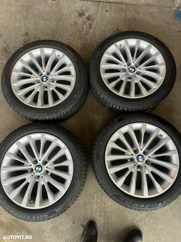 vând jante originale BMW seria 5 G30-G31 pe 18” cu anvelope de iarnă runflat ca noi - 1