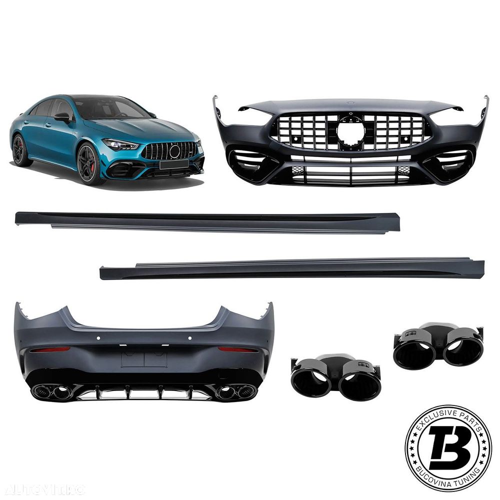 Pachet Exterior compatibil cu Mercedes CLA C118 CLA45 AMG Design - 1