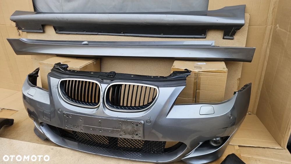 BMW E60 M PAKIET ZDERZAK PRZEDNI PRZÓD TYLNY TYŁ PROGI KOMPLET SPACEGRAU WLOTY ABSORBER 7896582 - 9