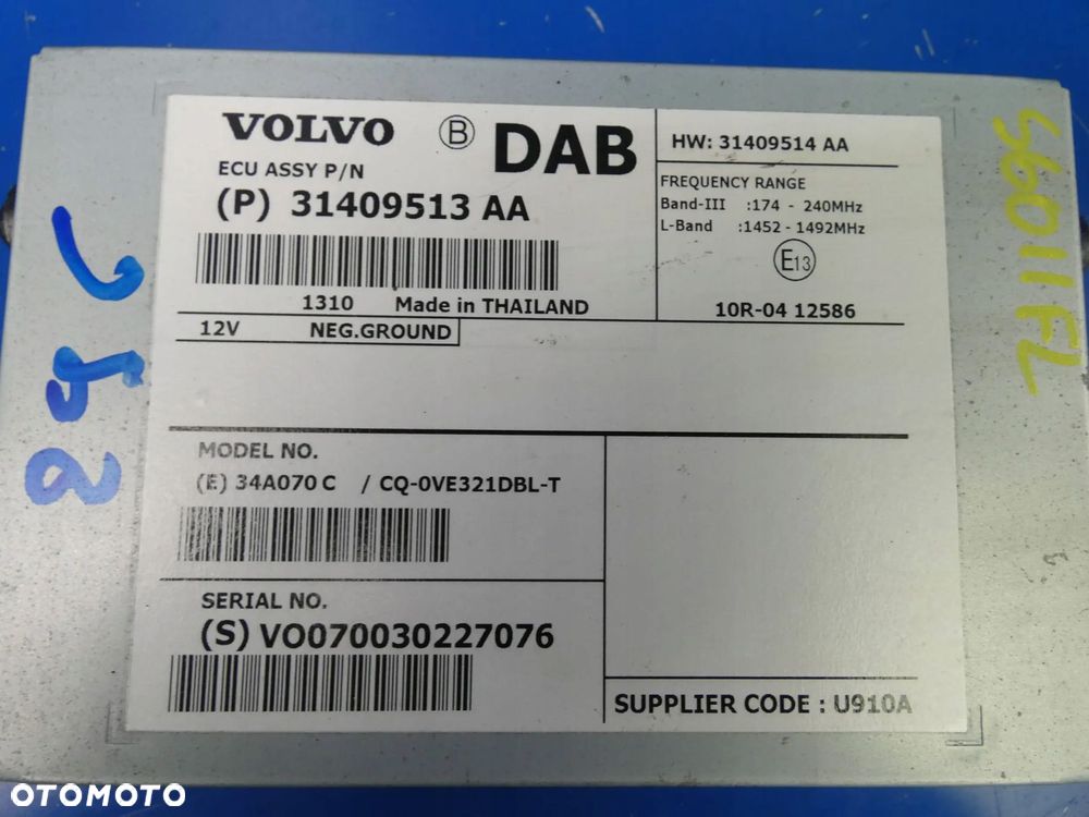 Volvo S60 V60 MODUŁ RADIA ANTENY DAB - 2