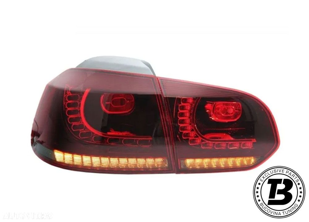 Stopuri Full LED compatibile cu VW Golf 6 VI R20 Smoke Design - 2