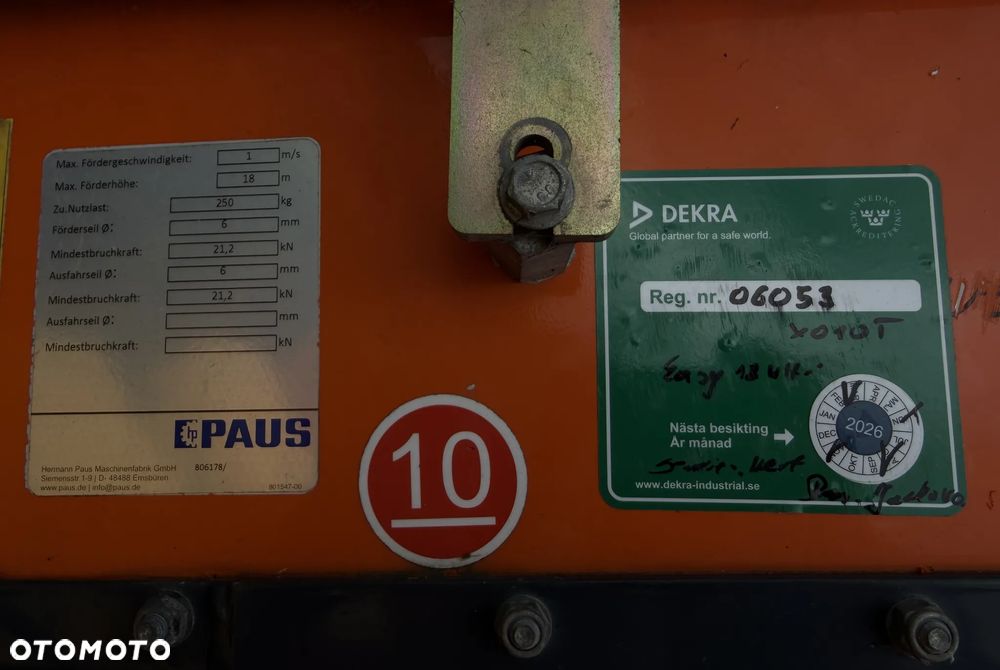 Paus Easy 18 WH-M Drabina Winda Dekarska mobilna aluminiowa TRANSPORTER DEKARSKO-BUDOWLANY w pełni Hydrauliczny 18 metrów. Obrotowy do okoła. 2018rok. Jak Nówka z salonu. praktycznie zerowy przebieg! Serwisy w Dekra do Końca. Sprowadzona z Komuny Norweskiej. Wielka Okazja. Sterowanie Hydrauliczne. Nowy model wózek jeździ od dołu dodatkowe ramię. Pojazd przyczepa lekka - 12