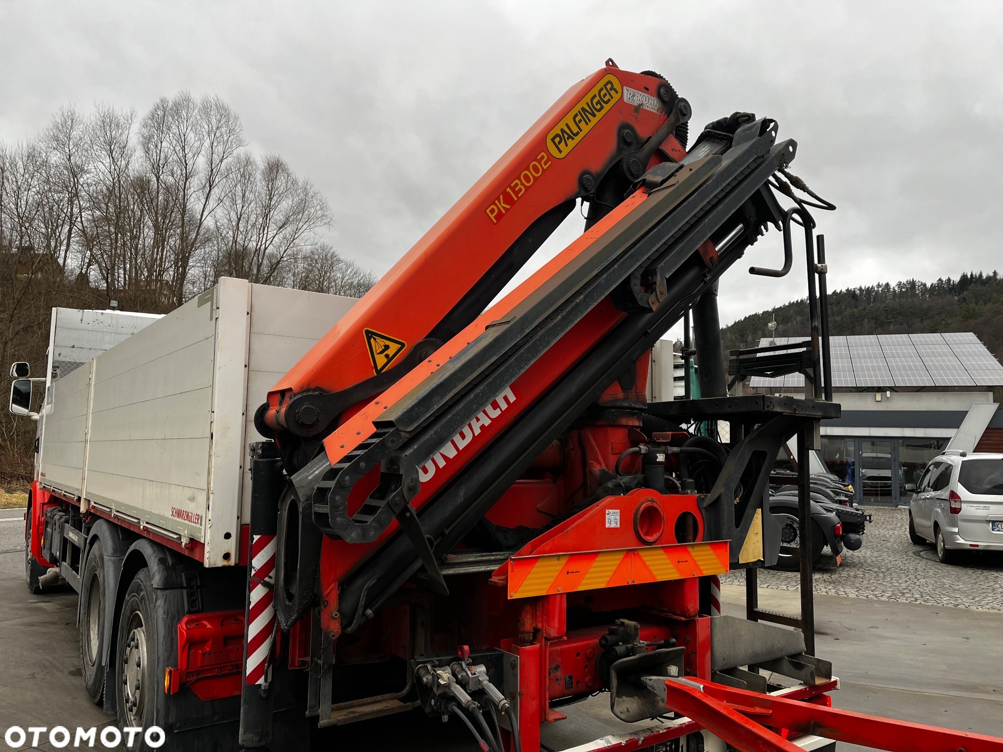 Scania R450 // 2014 // HDS Palfinger 13002 // 6x4 oś skrętna+podnoszona // Przyczepa Schwarzmuller // - 13
