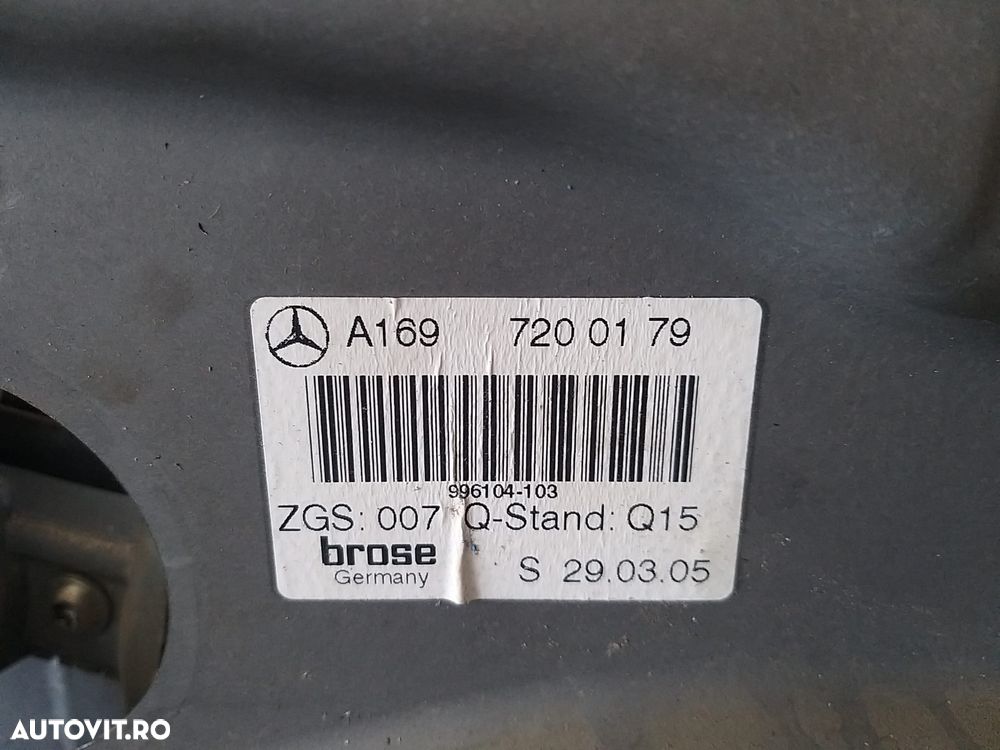 Macara geam electric stanga fata mercedes a class w169 a1697200179 - 2