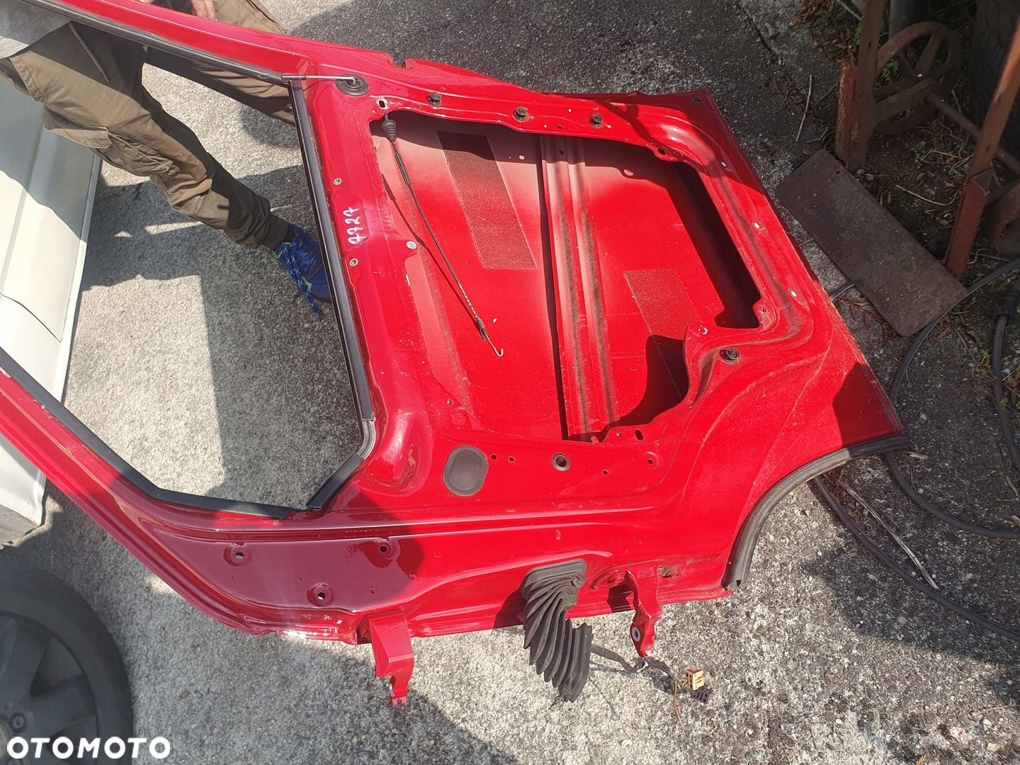Drzwi prawe przód Volkswagen Transporter T5 CZERWONY igła BEZ KOROZJI 05r. - 3