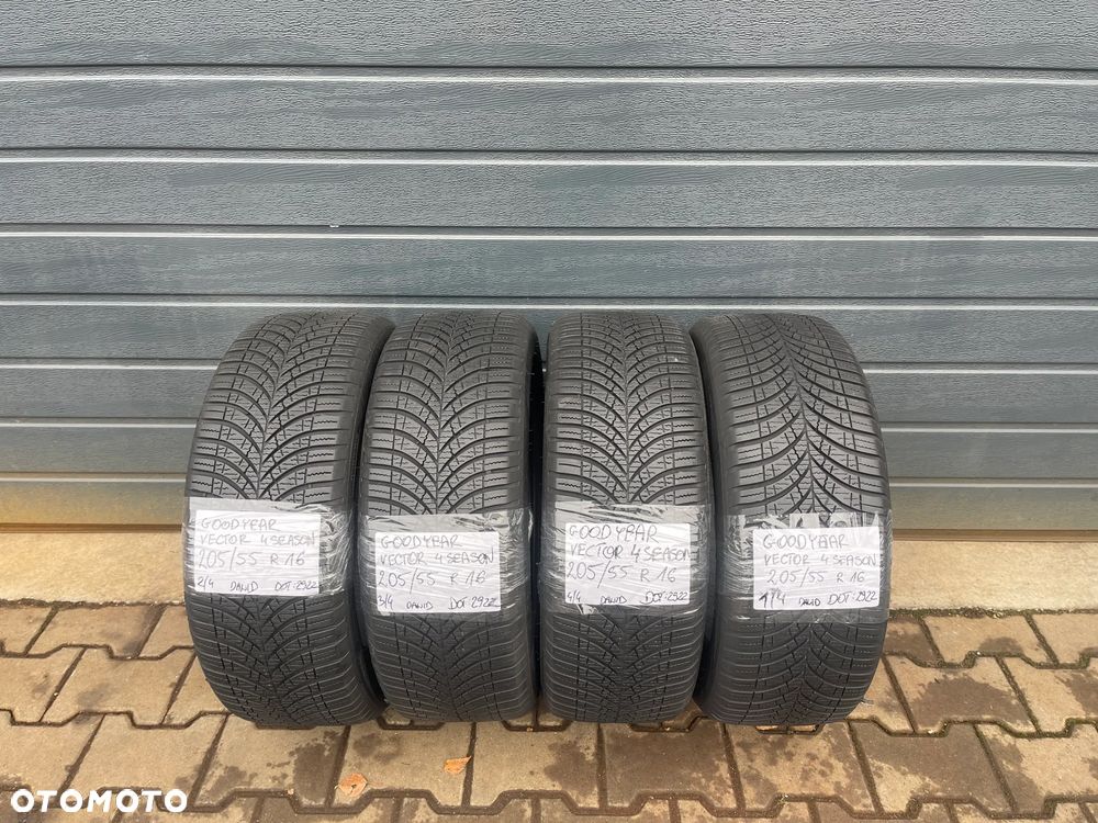 OPONY 205/55/16 WIELOSEZON R16 GOODYEAR VECTOR 4 SEASON DOT: 2922 KOMPLET ŁADNE