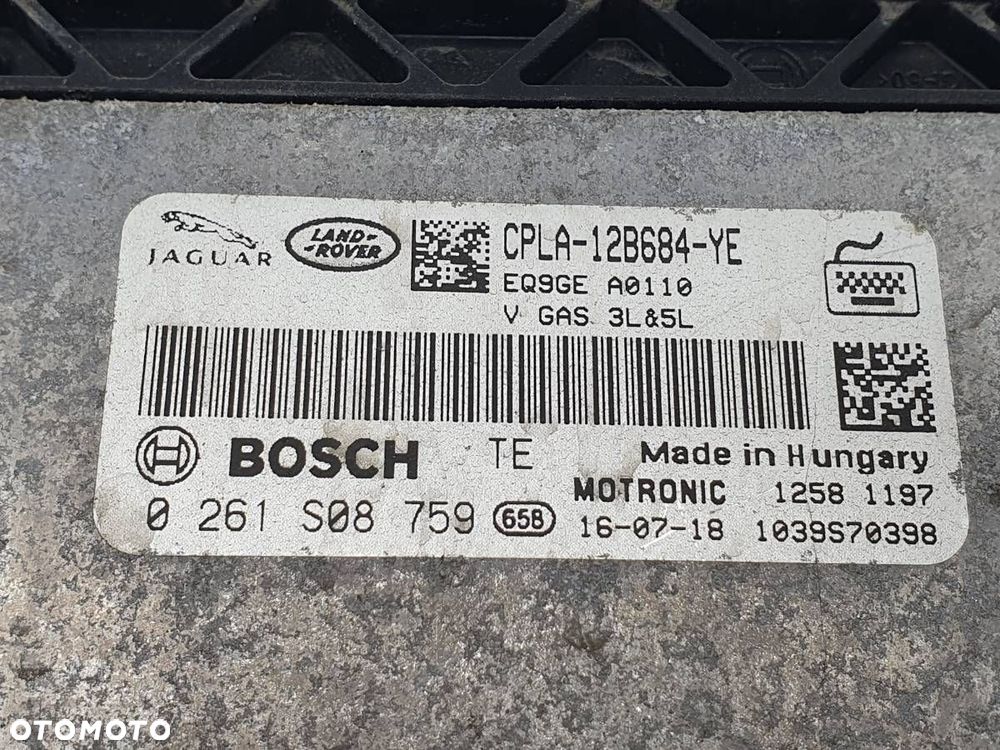 STEROWNIK SILNIKA KOMPUTER JAGUAR F-PACE X761 3.0 SCV6 340 KM 0261S08759 - 2
