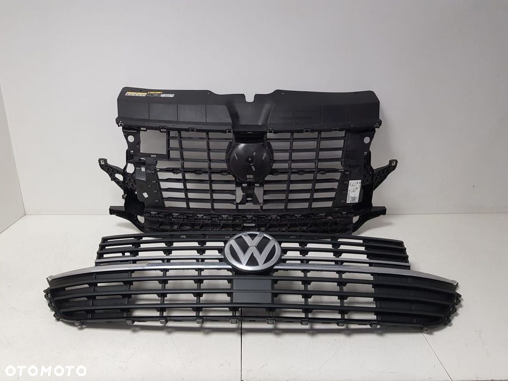 GRILL ATRAPA + WZMOCNIENIE KOMPLET VW T6 LIFT 7LA 7LA853651C 7LA807699D 7L - 9