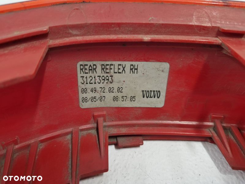 volvo c30 odblask zderzaka prawy tył tylny 31213993 - 5