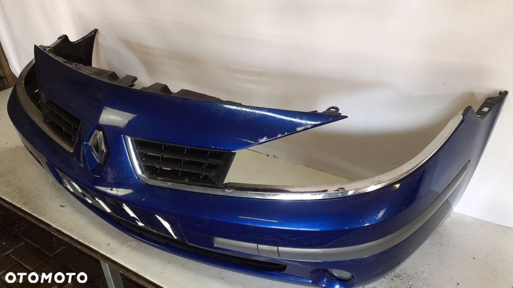 ^ ZDERZAK PRZÓD PRZEDNI RENAULT LAGUNA 2 II LIFT FL NIEBIESKI TED44 HALOGENY - 2