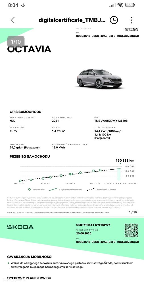 Skoda Octavia 1.4 TSI Plug-In Hybrid Sportline DSG - 34