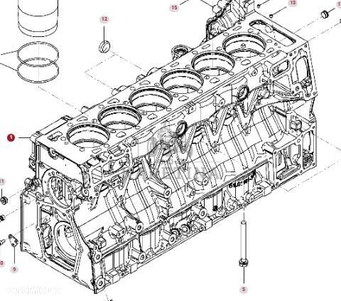 Fendt 936 Gen 7 Silnik D1556LE523 Blok Silnika H218PF150269A - 2