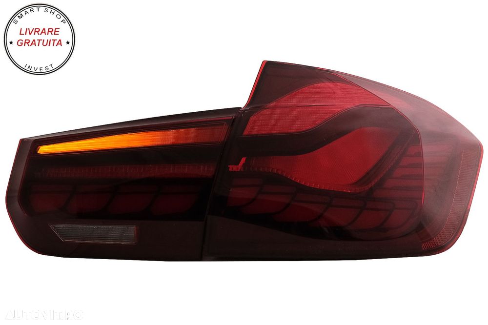 Stopuri OLED BMW Seria 3 F30 (2011-2019) F35 F80 Rosu Clar M4 Design cu Semnal Din- livrare gratuita - 12