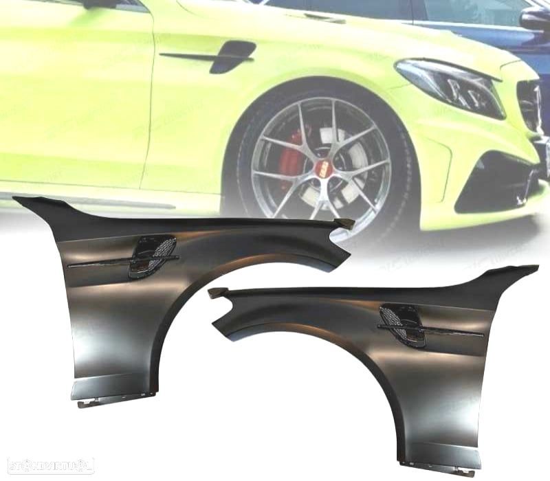 GUARDA LAMAS DIANTEIRAS MERCEDES W205 COUPÉ ESTATE 14-18 LOOK GT METAL - 1