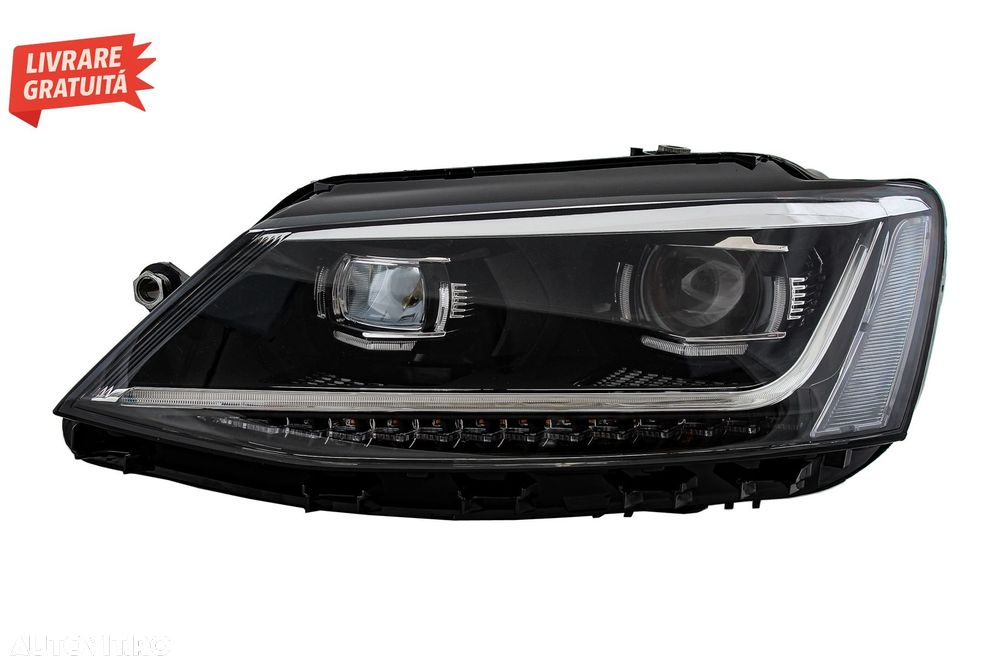 Faruri LED DRL VW Jetta Mk6 VI (2011-2017) Semnal Dinamic Secvential Xenon Matrix - livrare gratuita - 2