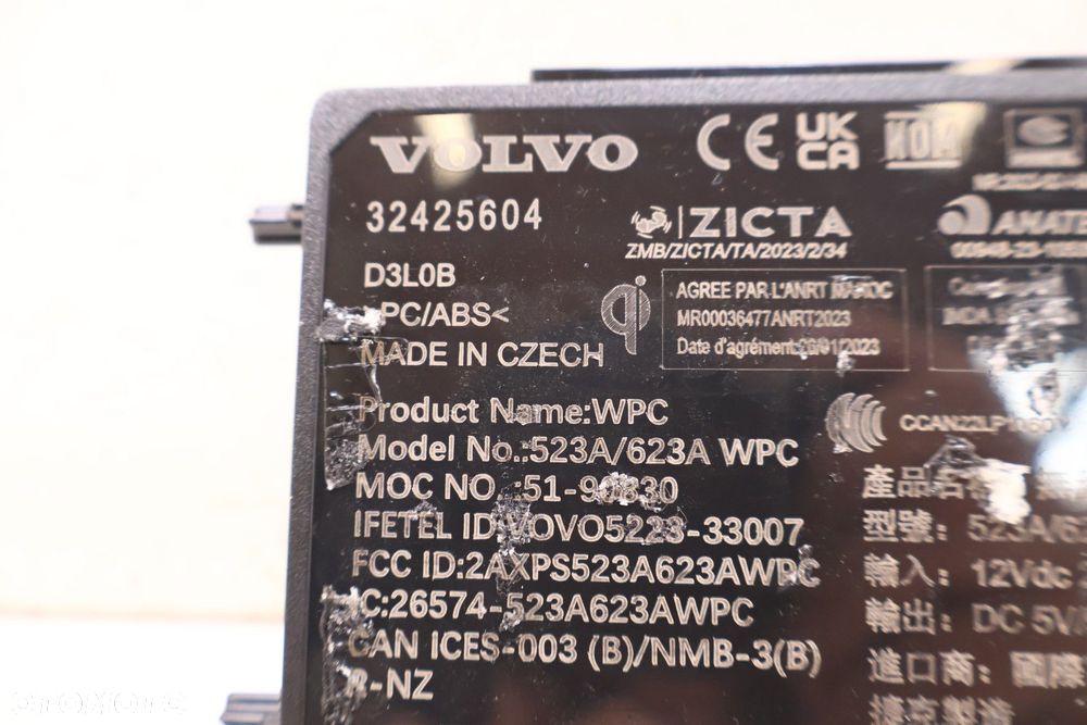 VOLVO XC60 II ŁADOWARKA INDUKCYJNA 32425604 - 5