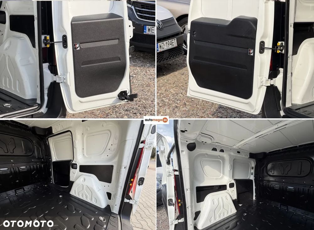 Fiat DOBLO VAN VAT-1 Homologacja cięż. DMC: 2145kg Ładowność 706kg MOCNY SILNIK 1.6 MultiJet, 105KM Emisja Euro-6, Skrzynia biegów 6-cio stopniowa! ORYGINALNA ZABUDOWA PAKI, BOCZNE DRZWI PRZESUWNE, RADIO FABRYCZNE, Hak 1300kg, PODGRZEWANE FOTELE Z REG. I PODŁOKIETNIKIEM, BAGAŻNIK DACHOWY ORYGINALNY FIAT, PARKTRONIKI, ALARM.. - 4
