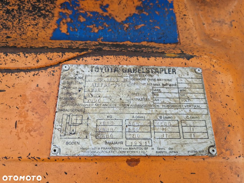 Toyota 5FG30 wózek widłowy 3T - 18