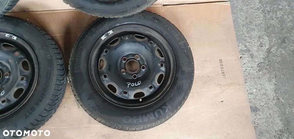 Felgi stalowe z oponami 5J ET35 165/70 R14 5X100 VW Polo 6Q0601027H - 3